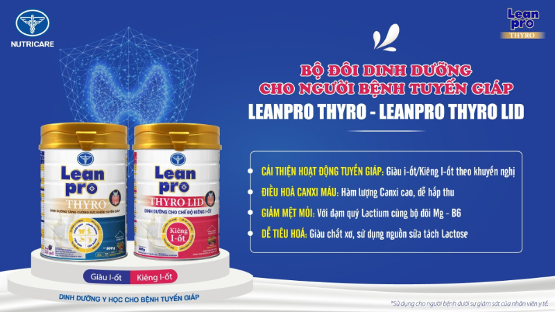 Sữa Leanpro Thyro LID – Sữa cho người ung thư tuyến giáp